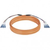 Оптоволоконный многомодовый кабель с разъемами 4LC, male-male, 100 м