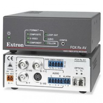 Блок приема FOX Rx AV MM аудио сигнала по многомодовому оптоволоконному кабелю