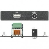 Вставка AAP USB - 4-pin Captive Screw и Jack 3.5 мм стерео, одинарная (черная)