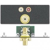 Вставка AAP с разъемами (2) RCA f - 3.5 мм зажим, (1) RCA f-f, двойная (RAL9010 -белая)