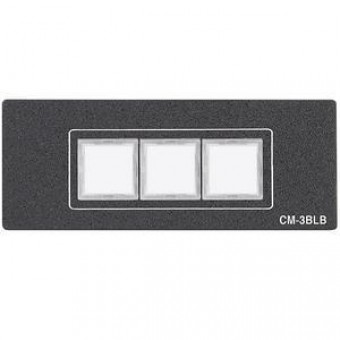 Вставка AAP CM-3BLB, для управления переключателями, (3)клавиши с подсветкой, двойная (черная)