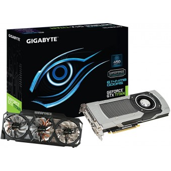 Видеокарта GeForce GTX Titan Gigabyte WindForce 3X OC PCI-E 6144Mb (GV-NTITANOC-6GD-B)