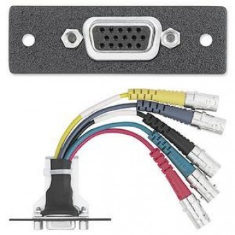 Вставка MAAP с разъемом (1) HD15 f - 5BNC f, одинарная (белая)