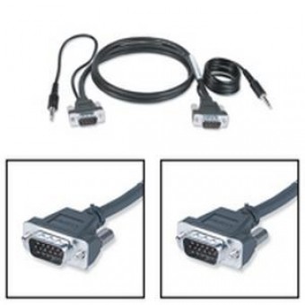Кабель VGA M6MicroHRA, аудио, male-male, 1.8 м