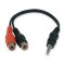 Адаптер 2RCA - Jack 3.5 мм стерео, male - female, 0.15 м