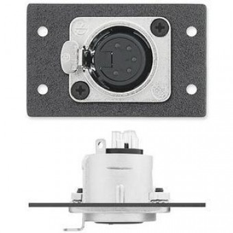 Вставка MAAP с разъемом (1) XLR 5-pin f (Neutrik), двойная (черная)