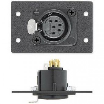 Вставка MAAP с разъемом (1) XLR 6-pin f (Neutrik), двойная (черная)