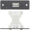 Вставка MAAP с разъемом (1) USB A - USB B f-f, одинарная (черная)