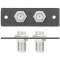 Вставка MAAP с разъемами (2) F-connector f-f, одинарная (черная)