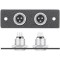 Вставка MAAP с разъемами (2) Mini XLR 3-pin m под пайку, одинарная (черная)
