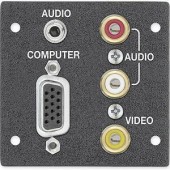 Вставка-переходник MAAP (1) 15HD, (1) Jack 3.5 мм стерео, (3) RCA на контакты под зажим, белая
