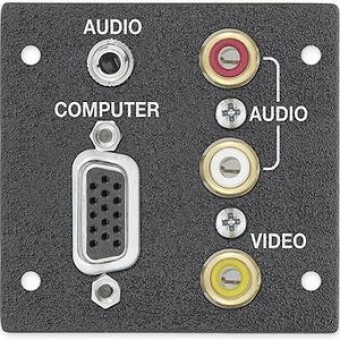 Вставка-переходник MAAP (1) 15HD, (1) Jack 3.5 мм стерео, (3) RCA на контакты под зажим, белая