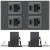 Вставка AAP с разъемами (4) RJ45 f-f, тройная (белая)