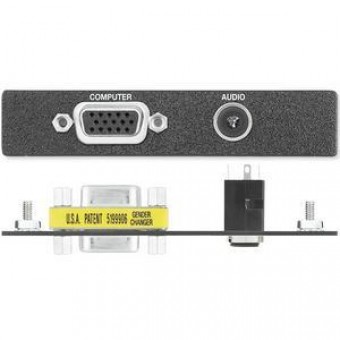 Вставка AAP 15HD F-F и Jack 3.5 мм стерео, одинарная (белая, с надписями)