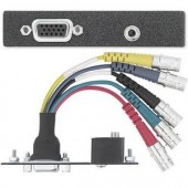 Вставка AAP 15HD - 5BNC F-F и Jack 3.5 мм стерео F-F, одинарная (черная)