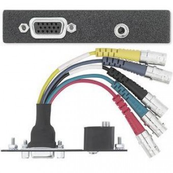 Вставка AAP 15HD - 5BNC F-F и Jack 3.5 мм стерео F-F, одинарная (белая)