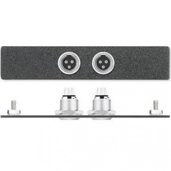 Вставка AAP с разъемами (2) Mini XLR 3-pin m (Switchcraft), одинарная (белая)