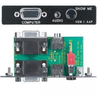 Вставка VSW I AAP 15HD F-F, Jack 3.5 мм стерео F-F и кнопкой под пайку, одинарная (черная)