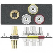 Вставка AAP S-video и 3 RCA F, двойная (черная)