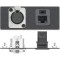 Вставка AAP 3-pin XLR F и RJ-45, двойная (черная)