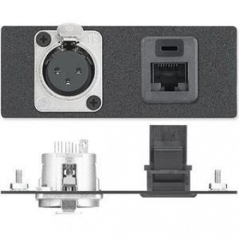 Вставка AAP 3-pin XLR F и RJ-45, двойная (белая)