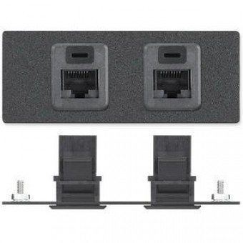 Вставка AAP 2 RJ-45, двойная (черная)