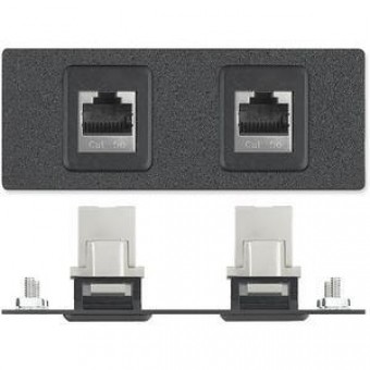 Вставка AAP Two Shielded RJ-45 Female to Female Barrel for CAT 5e Black