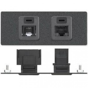 Вставка AAP RJ-11 RJ-45, двойная (черная)
