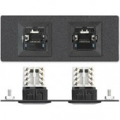 Вставка AAP два RJ-45 female, двойная, черная