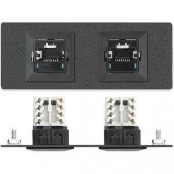 Вставка AAP два RJ-45 female, двойная, черная
