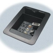 Встраиваемый конструктив Cubby 300S, без розетки (черный анодированный)