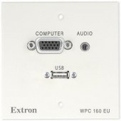 Панель настенная WPC 160 EU (1) 15HD, (1) Jack 3.5 мм стерео, USB на контакты под зажим (белая RAL9010)