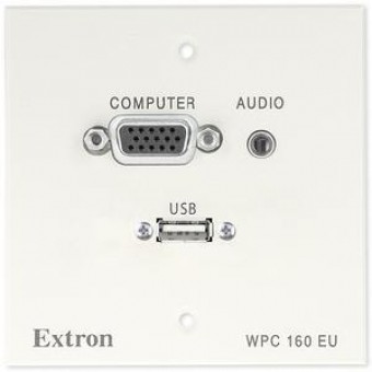 Панель настенная WPC 160 EU (1) 15HD, (1) Jack 3.5 мм стерео, USB на контакты под зажим (белая RAL9010)