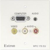 Панель настенная WPC 170 EU (1) 15HD, (1) Jack 3.5 мм стерео, (3) RCA на контакты под зажим, RAL9010 белая