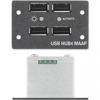 Вставка MAAP с USB хабом на 4 выхода, 5 В, 500 mA, двойная, белая