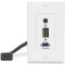 Панель настенная WPD 110 A, HDMI на кабельной выноске, аудио, RS-232 или ИК под зажим, белая