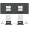 Вставка AAP с разъемами (2) RJ-45 female - (2) RJ-45 female, для систем XTP и DTP, черная