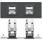 Вставка AAP с разъемами (2) RJ-45 female - (2) под кабель, для систем XTP и DTP, черная