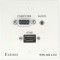 Панель настенная WPC 220 A EU, (1)HDMI f-f на кабельной выноске 15 см, (1)15HD f-f и (1)Jack 3.5 мм стерео на контакты под зажим, для европейской монтажной коробки, белая RAL9010