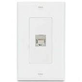 Панель настенная WPD 101 P White, (1) RJ-45 f - под обжим, экран., Decora, белая