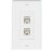 Панель настенная WPD 102 P White, (2) RJ-45 f - под обжим, экран., Decora, белая
