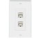 Панель настенная WPD 102 C White, (2) RJ-45, f-f, экран., Decora, белая